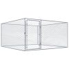 Outdoor Dog Kennel Galvanized Steel 6.6'x6.6'x3.3'