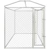 Outdoor Dog Kennel with Canopy Top 6'x6'x7.9'