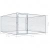 Outdoor Dog Kennel Galvanized Steel 6.6'x6.6'x3.3'