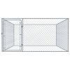 Outdoor Dog Kennel Galvanized Steel 6.6'x6.6'x3.3'